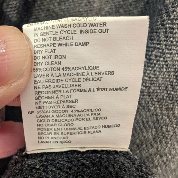 RD Style Women’s Gray Long Sleeve knit wrap lagenlook cocoon Sweater Plus sz 2X - Picture 8 of 8